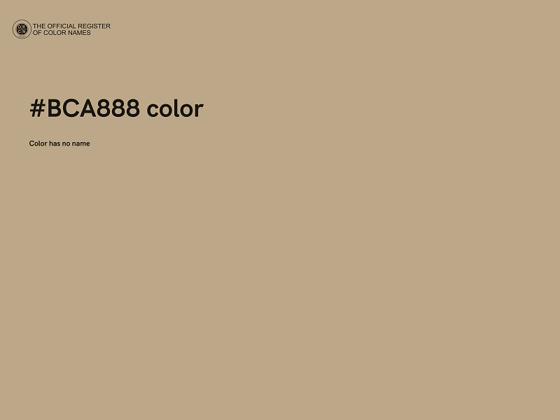 #BCA888 color image