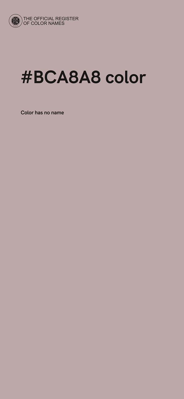 #BCA8A8 color image