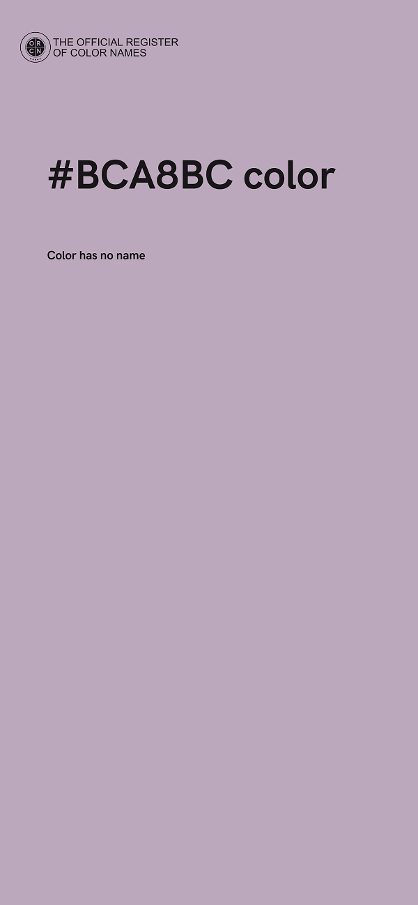 #BCA8BC color image