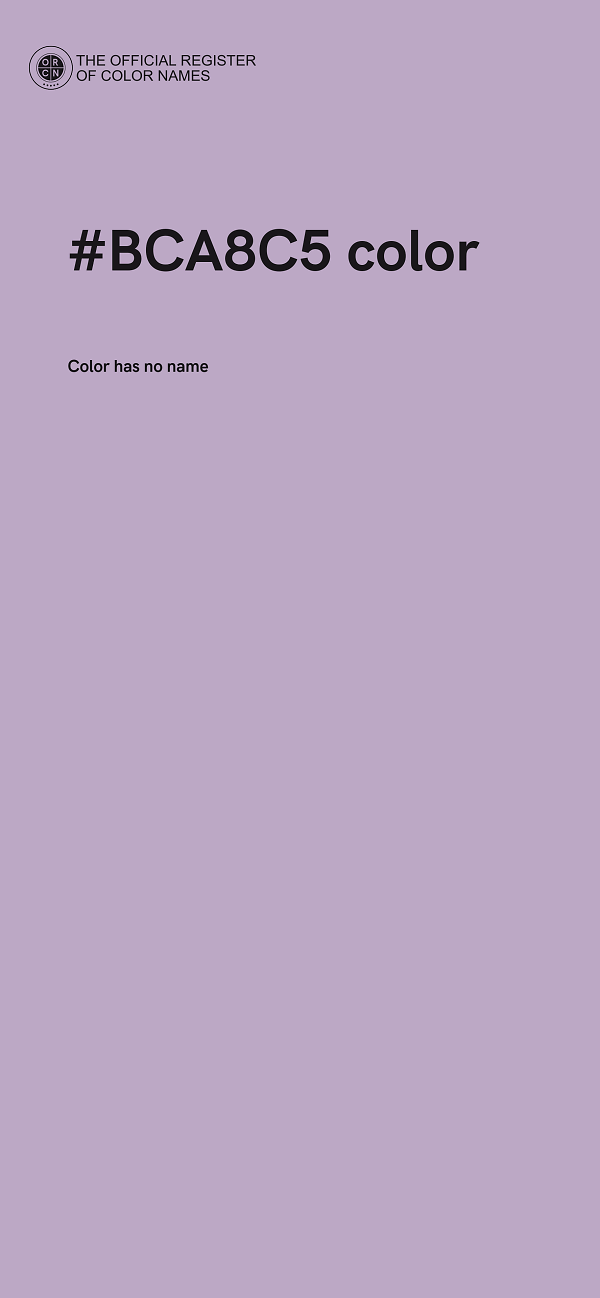 #BCA8C5 color image