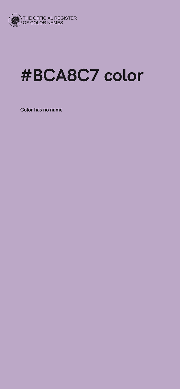 #BCA8C7 color image