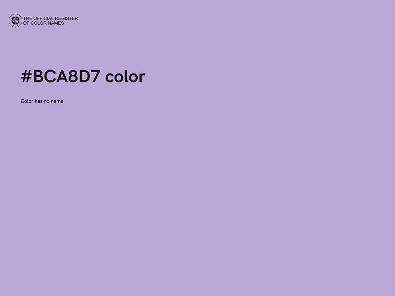 #BCA8D7 color image