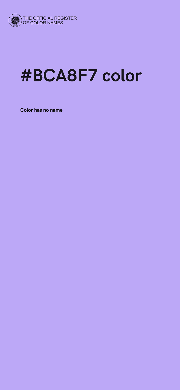 #BCA8F7 color image