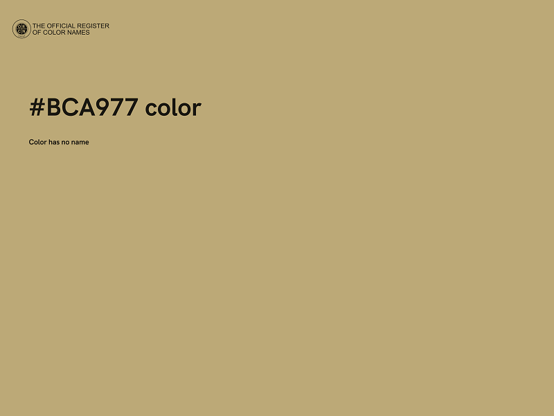 #BCA977 color image