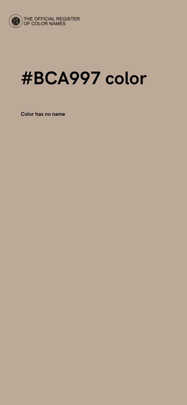 #BCA997 color image
