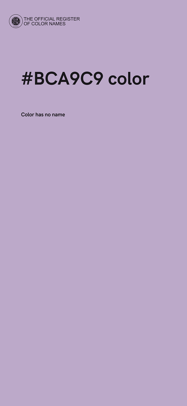 #BCA9C9 color image