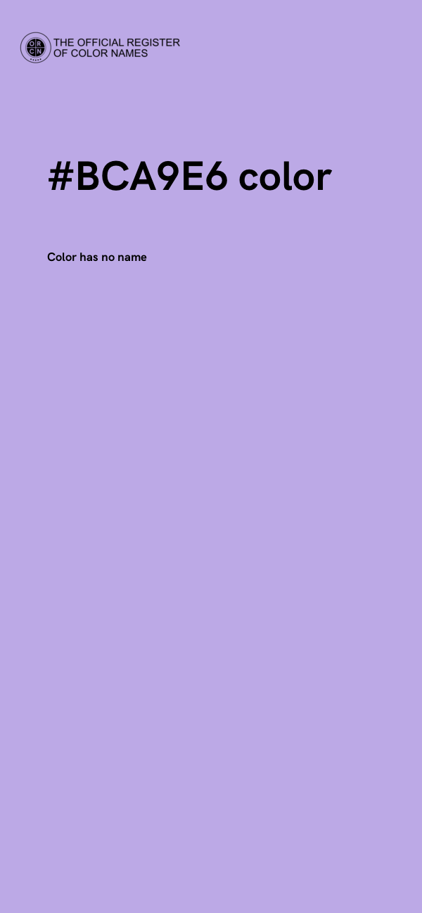#BCA9E6 color image
