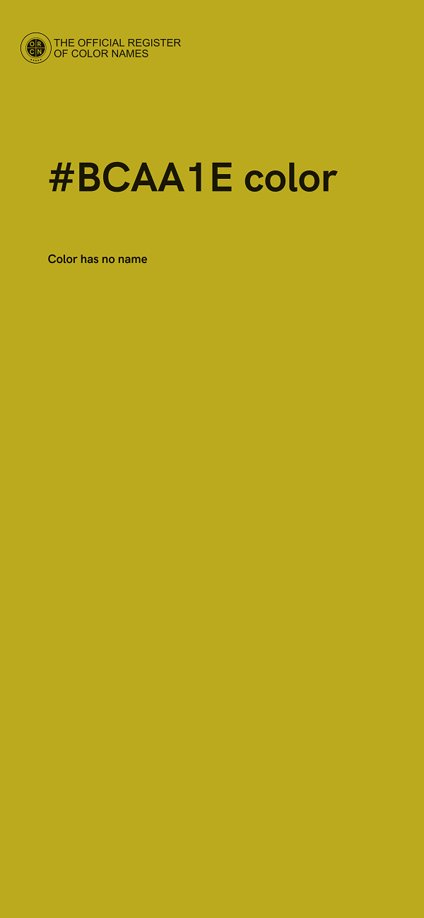 #BCAA1E color image