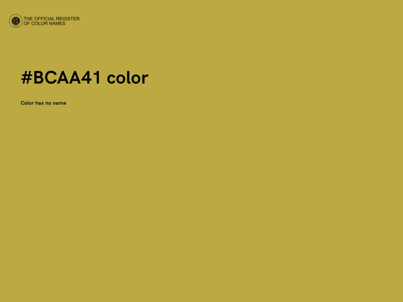 #BCAA41 color image