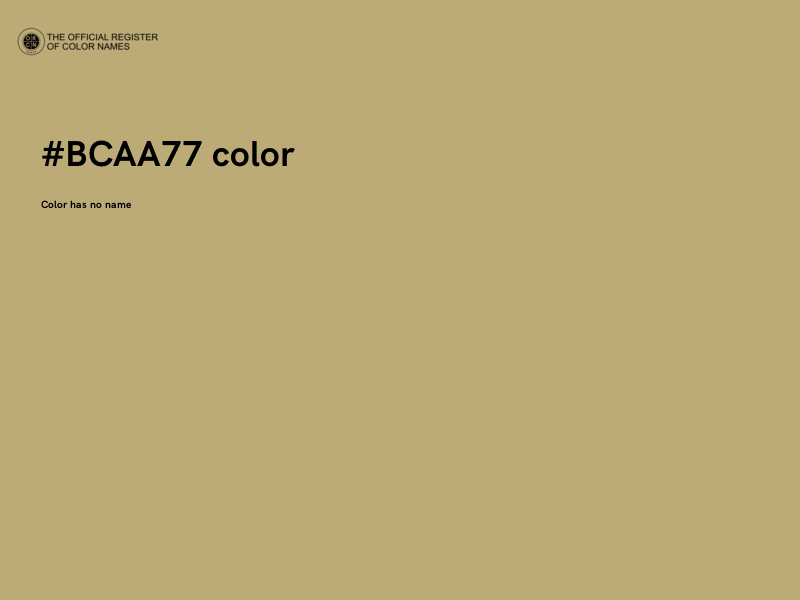 #BCAA77 color image
