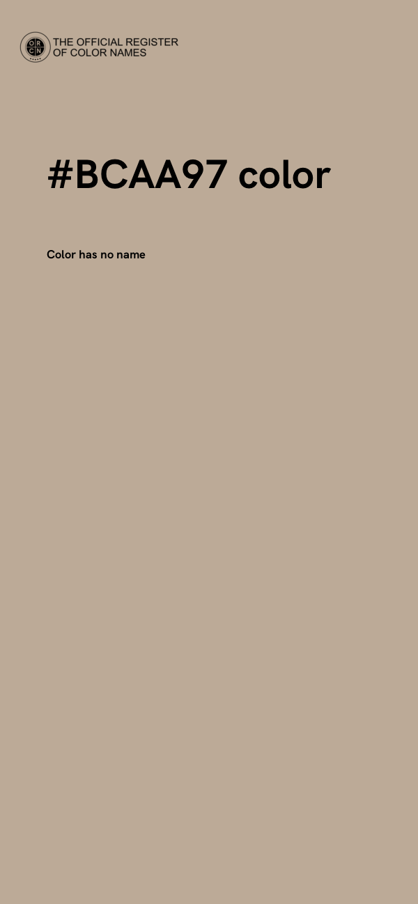 #BCAA97 color image