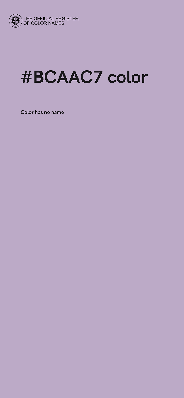 #BCAAC7 color image