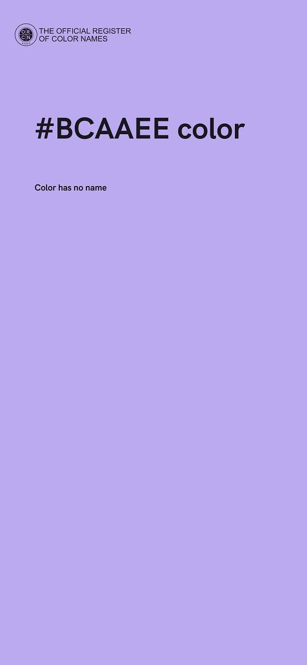 #BCAAEE color image