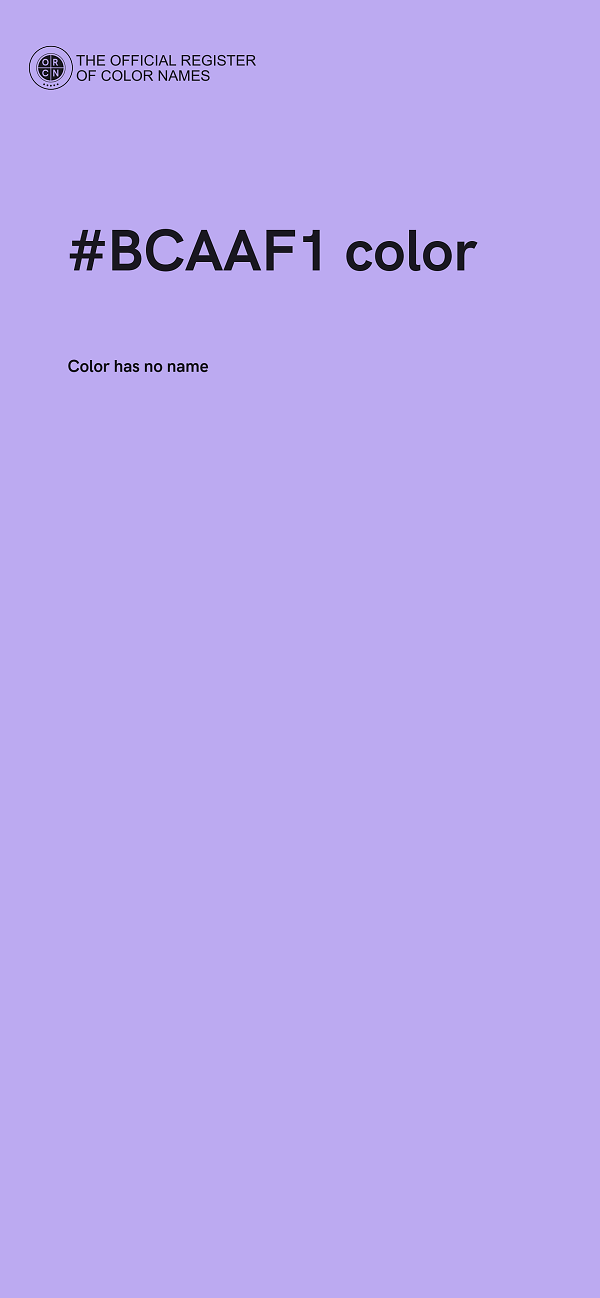 #BCAAF1 color image