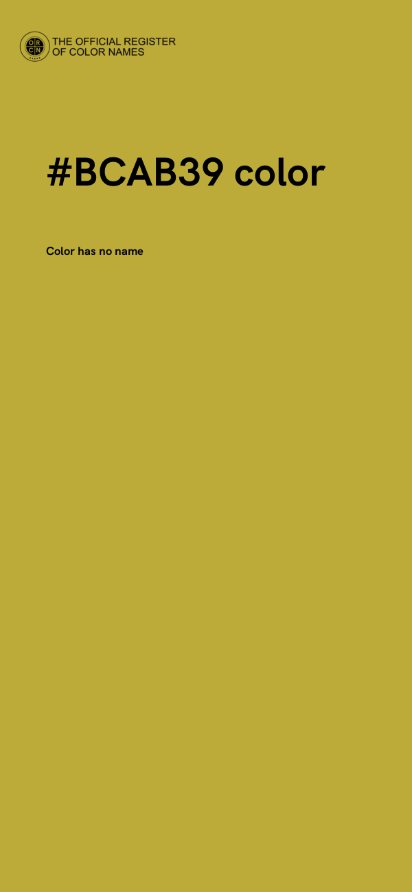#BCAB39 color image
