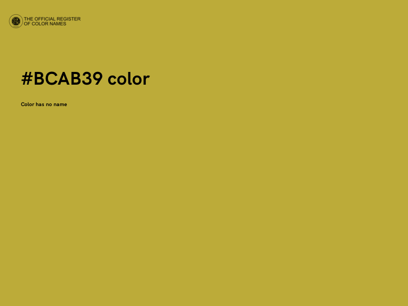 #BCAB39 color image