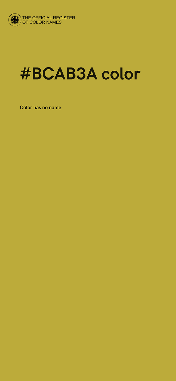 #BCAB3A color image