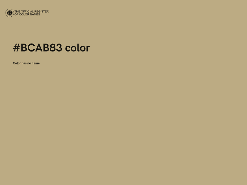 #BCAB83 color image