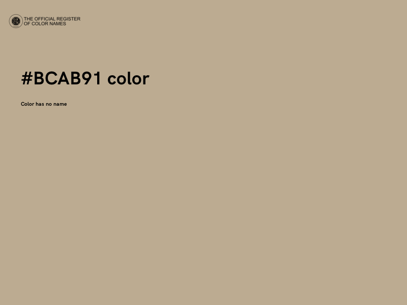 #BCAB91 color image