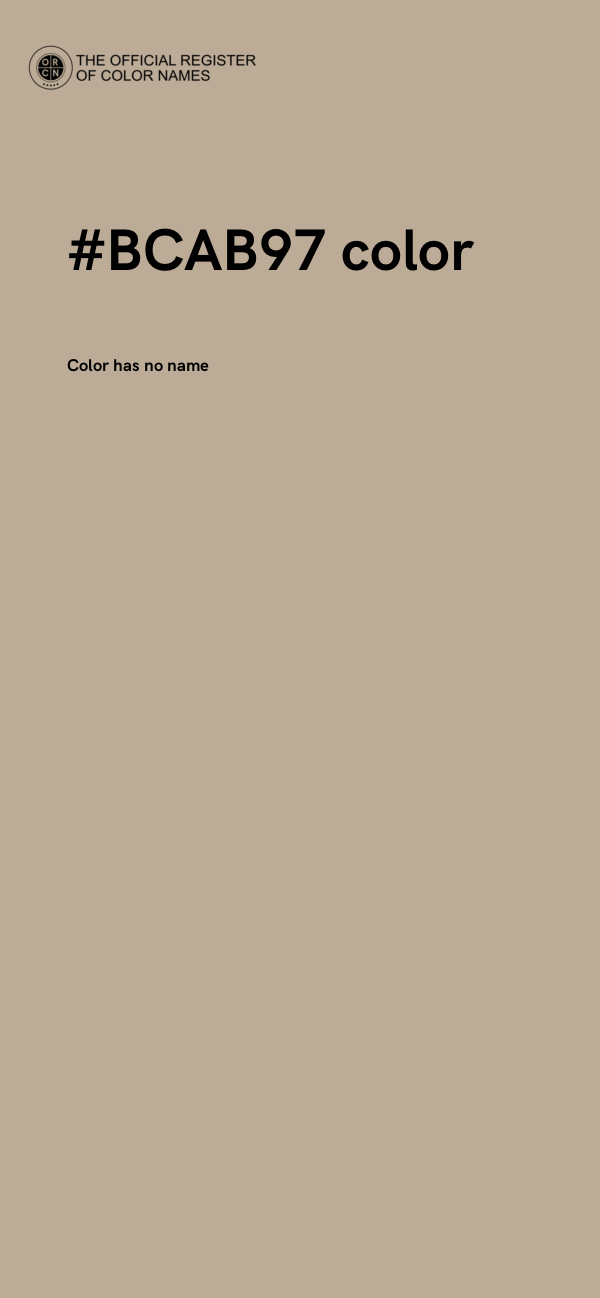 #BCAB97 color image
