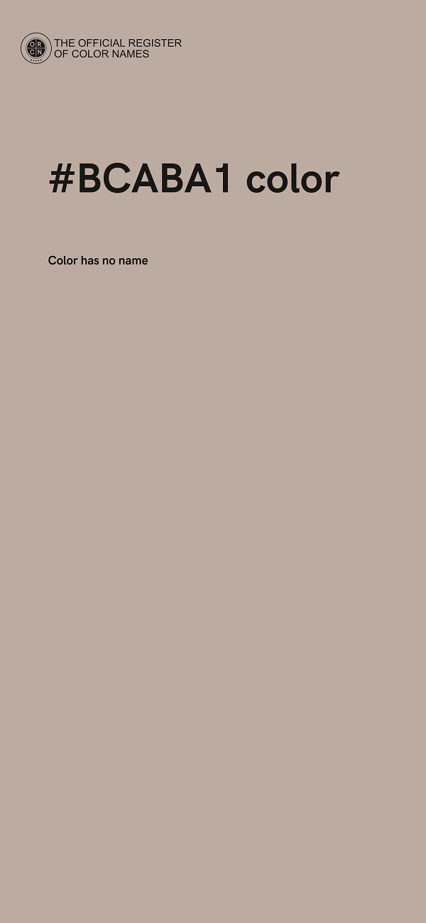 #BCABA1 color image