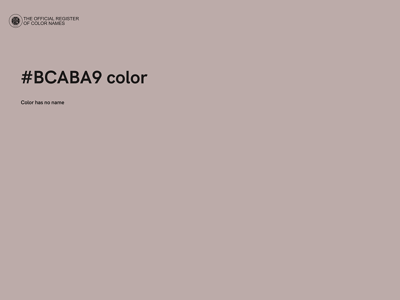 #BCABA9 color image