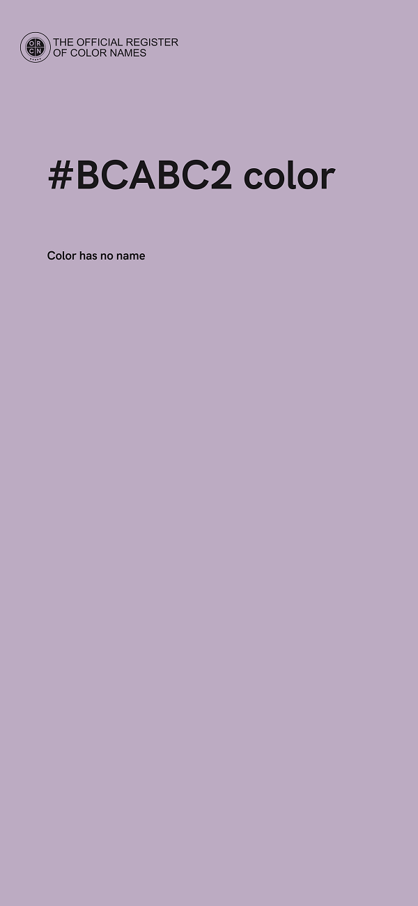 #BCABC2 color image
