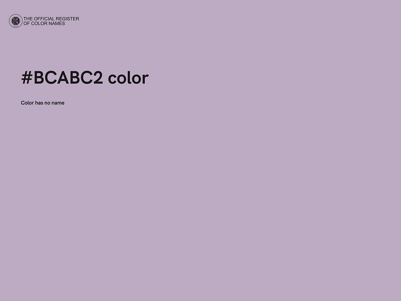 #BCABC2 color image