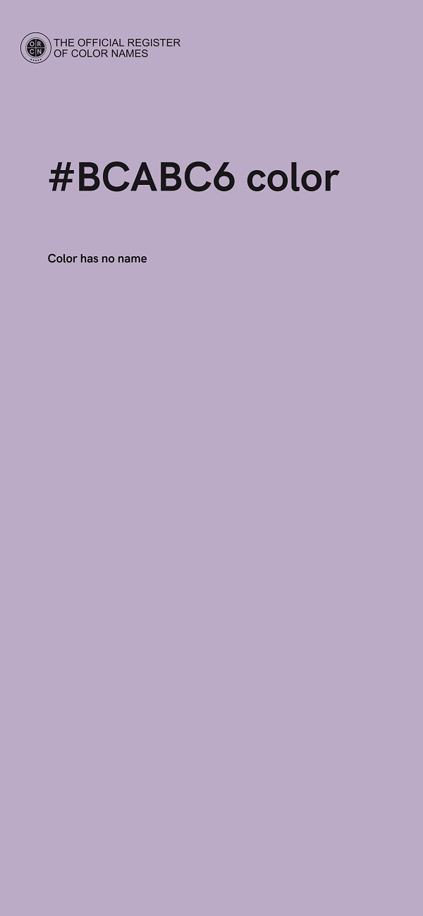 #BCABC6 color image
