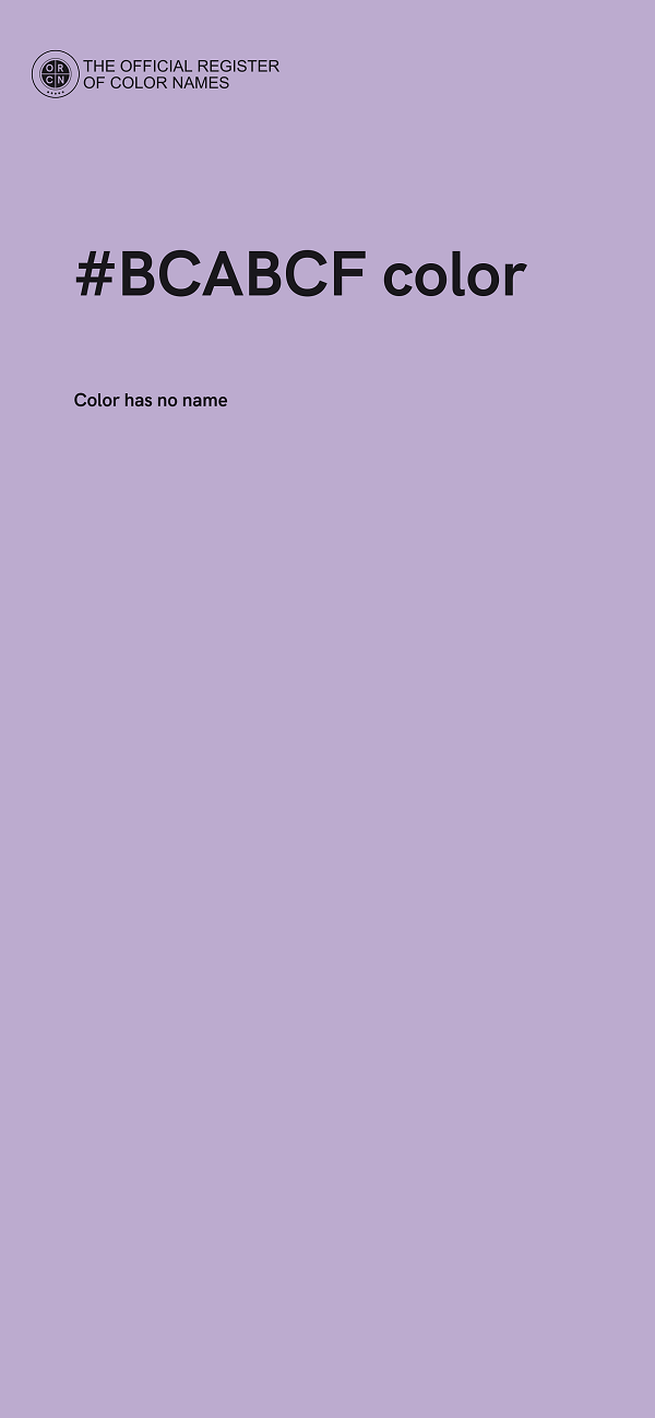#BCABCF color image
