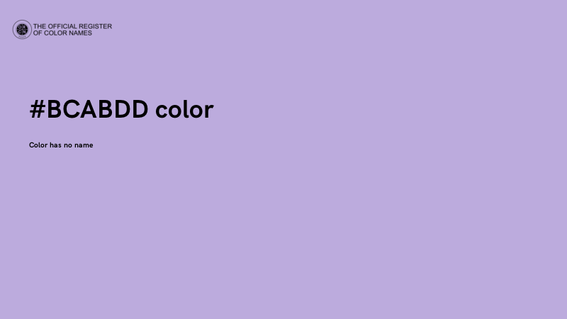 #BCABDD color image