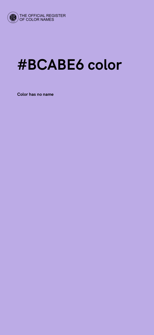 #BCABE6 color image