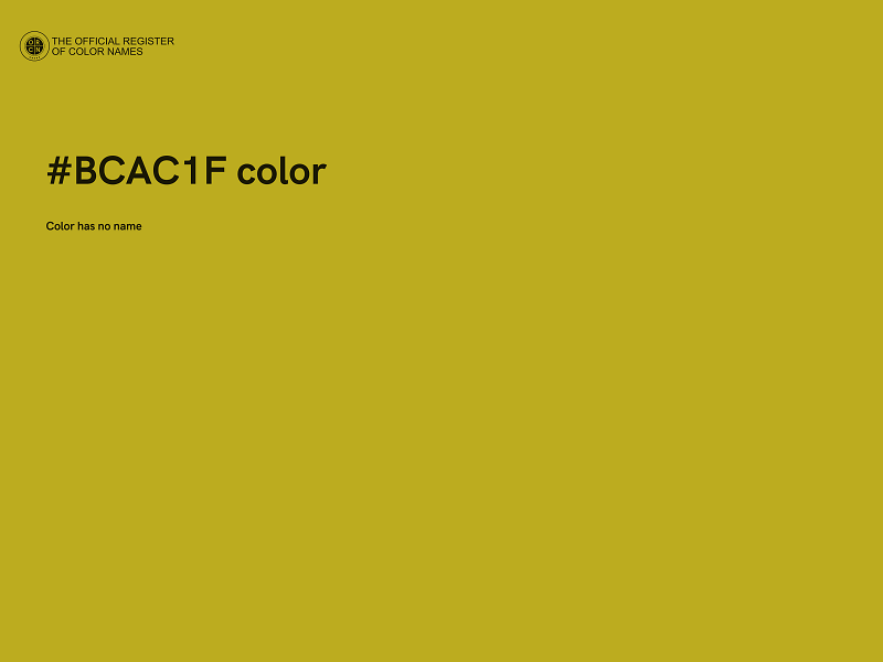 #BCAC1F color image