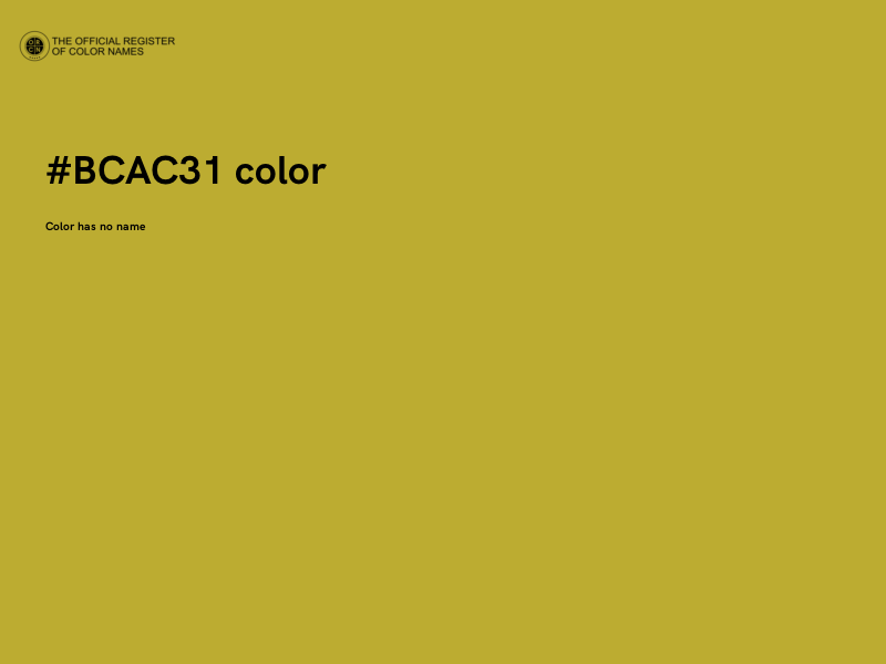 #BCAC31 color image