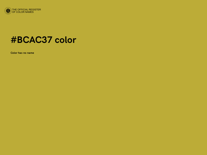 #BCAC37 color image