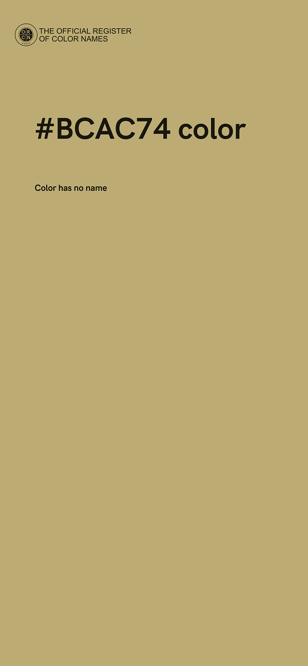 #BCAC74 color image