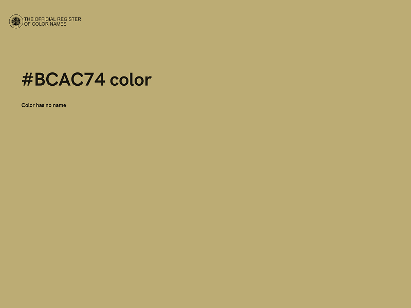 #BCAC74 color image