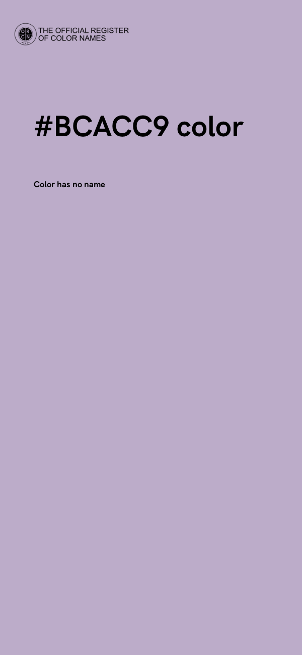 #BCACC9 color image