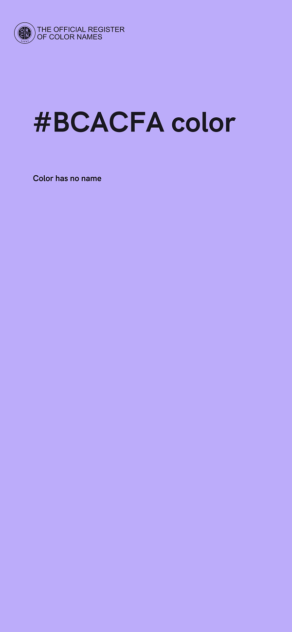 #BCACFA color image