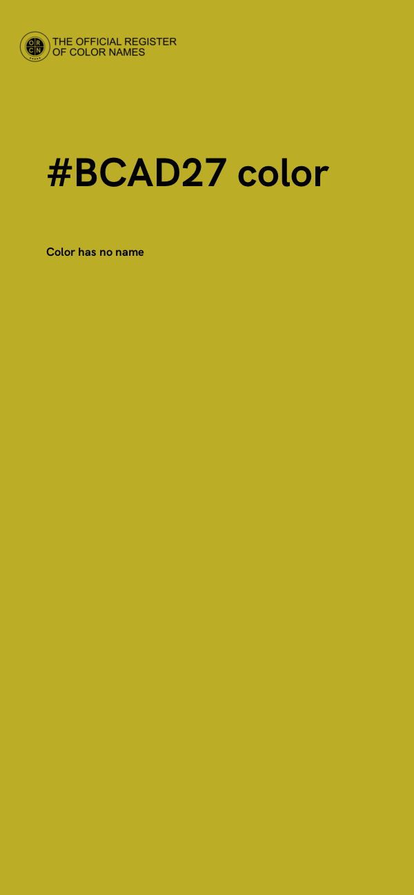 #BCAD27 color image