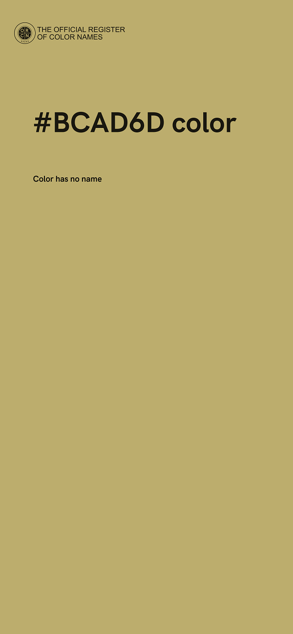 #BCAD6D color image