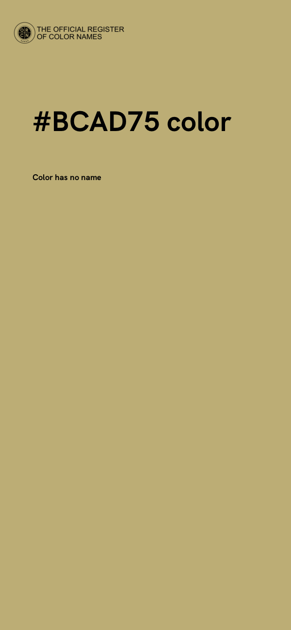 #BCAD75 color image