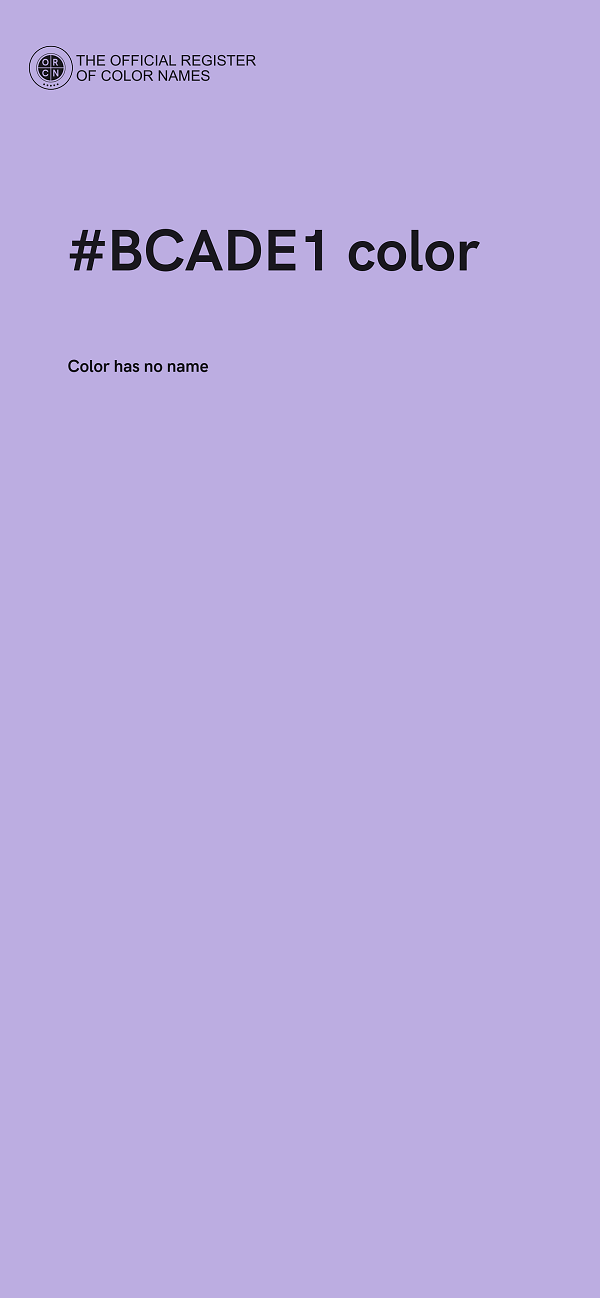 #BCADE1 color image