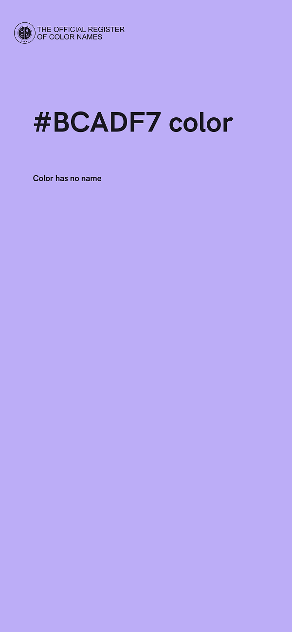 #BCADF7 color image
