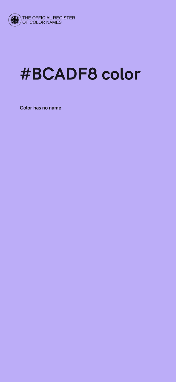 #BCADF8 color image
