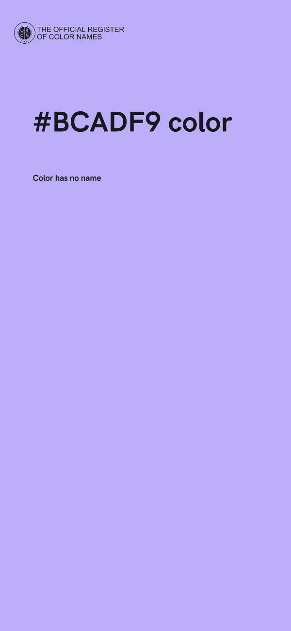 #BCADF9 color image