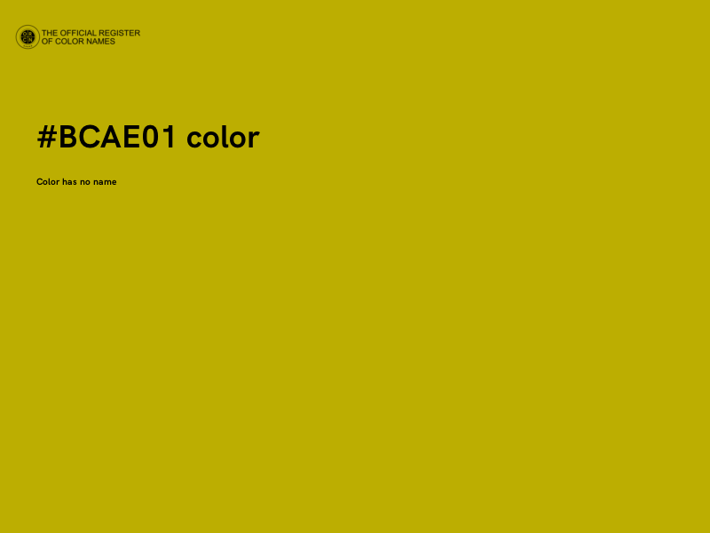 #BCAE01 color image