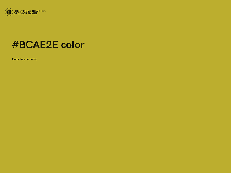 #BCAE2E color image