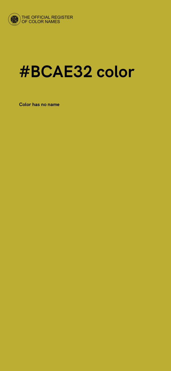 #BCAE32 color image