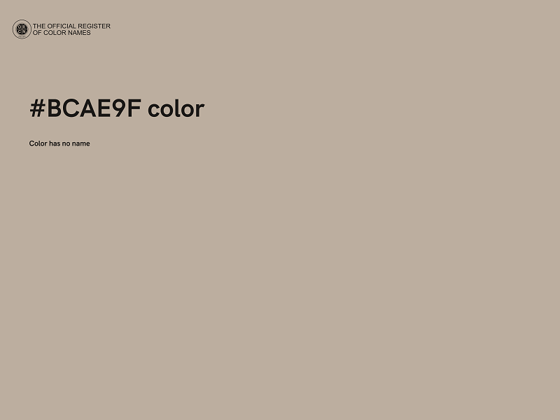 #BCAE9F color image